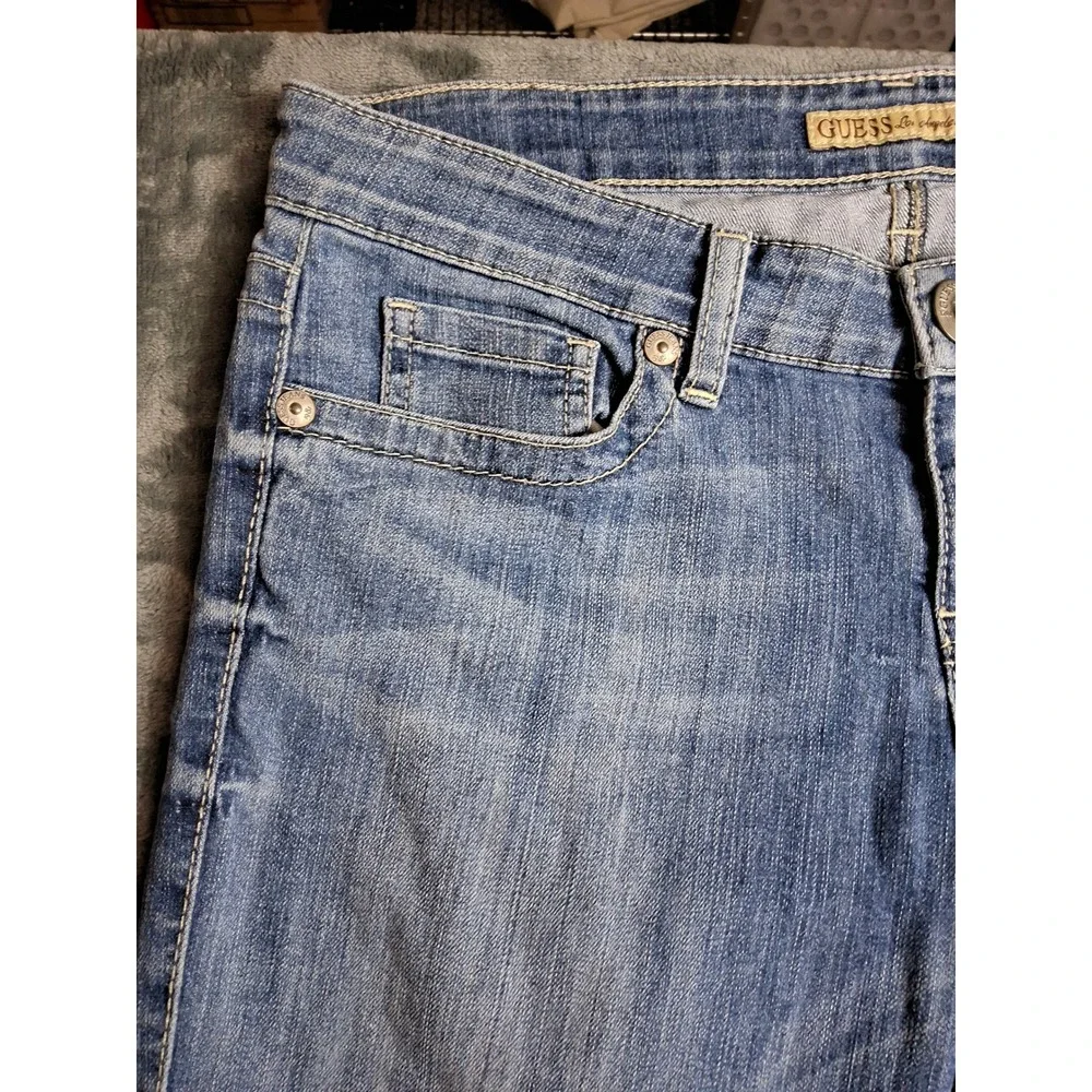 Guess Los Angeles Power Ultra Skinny Jeans Womens Medium Wash Low Rise‎ Denim 31